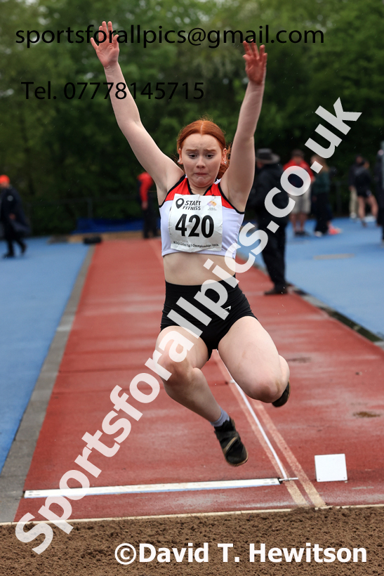 Long Jump, 2026 North Eastern Track and Field Champs, Shildon, County Durham. Photo: David T. Hewitson/Sports for All Pics